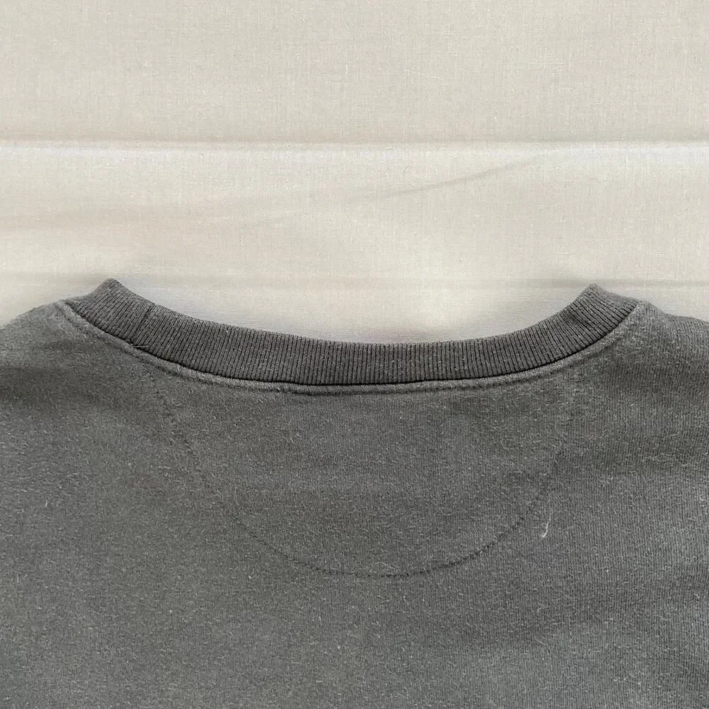 Wu-tang Xs Charcoal Gray Sweatshirt Earth Graphic Cotton Blend Pullover 60 40